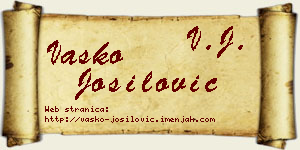 Vasko Jošilović vizit kartica